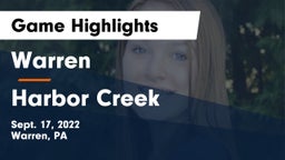 Warren  vs Harbor Creek Game Highlights - Sept. 17, 2022