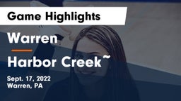 Warren  vs Harbor Creek Game Highlights - Sept. 17, 2022