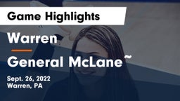 Warren  vs General McLane Game Highlights - Sept. 26, 2022