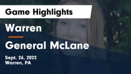 Warren  vs General McLane Game Highlights - Sept. 26, 2022