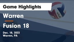 Warren  vs Fusion 18 Game Highlights - Dec. 18, 2022