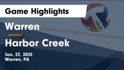 Warren  vs Harbor Creek Game Highlights - Jan. 22, 2023