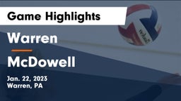 Warren  vs McDowell Game Highlights - Jan. 22, 2023