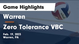 Warren  vs Zero Tolerance VBC Game Highlights - Feb. 19, 2023