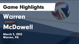 Warren  vs McDowell Game Highlights - March 5, 2023