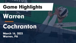 Warren  vs Cochranton  Game Highlights - March 16, 2023