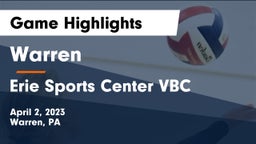 Warren  vs Erie Sports Center VBC Game Highlights - April 2, 2023