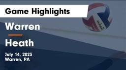 Warren  vs Heath  Game Highlights - July 14, 2023
