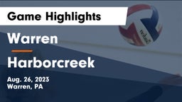 Warren  vs Harborcreek Game Highlights - Aug. 26, 2023