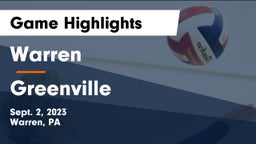 Warren  vs Greenville  Game Highlights - Sept. 2, 2023