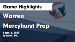 Warren  vs Mercyhurst Prep  Game Highlights - Sept. 2, 2023