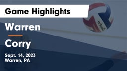Warren  vs Corry  Game Highlights - Sept. 14, 2023