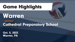 Warren  vs Cathedral Preparatory School Game Highlights - Oct. 5, 2023
