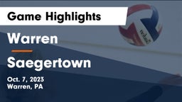 Warren  vs Saegertown Game Highlights - Oct. 7, 2023