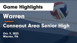 Warren  vs Conneaut Area Senior High Game Highlights - Oct. 9, 2023