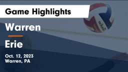 Warren  vs Erie  Game Highlights - Oct. 12, 2023