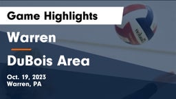 Warren  vs DuBois Area  Game Highlights - Oct. 19, 2023