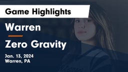 Warren  vs Zero Gravity Game Highlights - Jan. 13, 2024