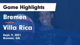 Bremen  vs Villa Rica  Game Highlights - Sept. 9, 2021