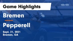 Bremen  vs Pepperell  Game Highlights - Sept. 21, 2021