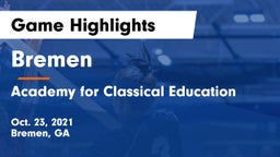 Bremen  vs Academy for Classical Education Game Highlights - Oct. 23, 2021