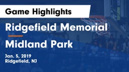 Ridgefield Memorial  vs Midland Park  Game Highlights - Jan. 5, 2019