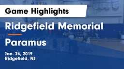 Ridgefield Memorial  vs Paramus  Game Highlights - Jan. 26, 2019