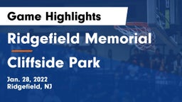 Ridgefield Memorial  vs Cliffside Park  Game Highlights - Jan. 28, 2022