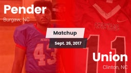 Matchup: Pender vs. Union  2017