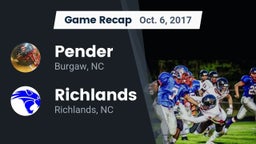Recap: Pender  vs. Richlands  2017