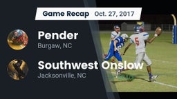 Recap: Pender  vs. Southwest Onslow  2017