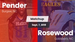 Matchup: Pender vs. Rosewood  2018