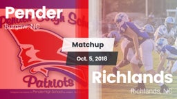 Matchup: Pender vs. Richlands  2018
