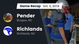 Recap: Pender  vs. Richlands  2018