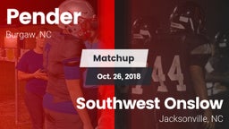 Matchup: Pender vs. Southwest Onslow  2018