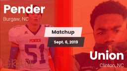 Matchup: Pender vs. Union  2019
