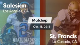 Matchup: Salesian vs. St. Francis  2016