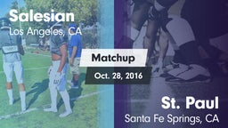 Matchup: Salesian vs. St. Paul  2016