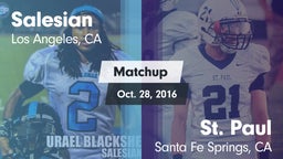 Matchup: Salesian vs. St. Paul  2016