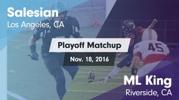 Matchup: Salesian vs. ML King  2016