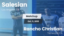 Matchup: Salesian vs. Rancho Christian  2018