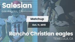 Matchup: Salesian vs. Rancho Christian eagles 2019