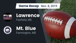 Recap: Lawrence  vs. Mt. Blue  2019