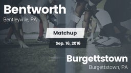 Matchup: Bentworth vs. Burgettstown  2016