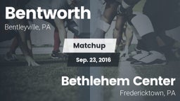 Matchup: Bentworth vs. Bethlehem Center  2016