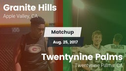 Matchup: Granite Hills vs. Twentynine Palms  2017