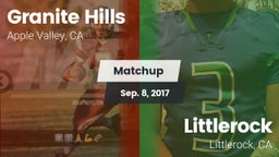 Matchup: Granite Hills vs. Littlerock  2017