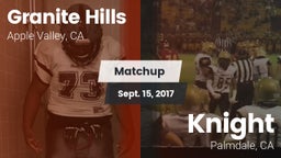 Matchup: Granite Hills vs. Knight  2017