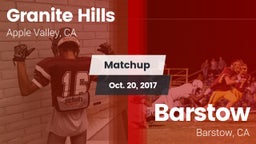 Matchup: Granite Hills vs. Barstow  2017