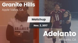 Matchup: Granite Hills vs. Adelanto  2017